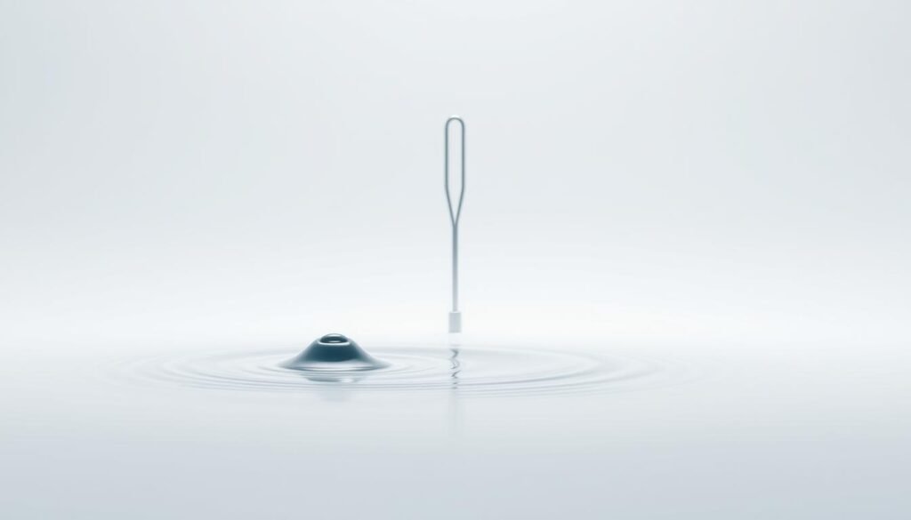 A minimalist yet visually striking image depicting the "non-drug-based treatment for ear water imbalance". In the foreground, an abstract representation of the inner ear, with a series of subtle ripples and distortions to convey the sense of imbalance. The middle ground features a simple yet elegant medical instrument, perhaps a tuning fork or other diagnostic tool, hinting at the technical nature of the solution. The background is a clean, calming white space, allowing the core elements to take center stage. The lighting is soft and diffused, creating a sense of clinical professionalism. The overall composition is balanced and harmonious, reflecting the careful approach to addressing this condition. A minimalist yet visually striking image depicting the "non-drug-based treatment for ear water imbalance". In the foreground, an abstract representation of the inner ear, with a series of subtle ripples and distortions to convey the sense of imbalance. The middle ground features a simple yet elegant medical instrument, perhaps a tuning fork or other diagnostic tool, hinting at the technical nature of the solution. The background is a clean, calming white space, allowing the core elements to take center stage. The lighting is soft and diffused, creating a sense of clinical professionalism. The overall composition is balanced and harmonious, reflecting the careful approach to addressing this condition.