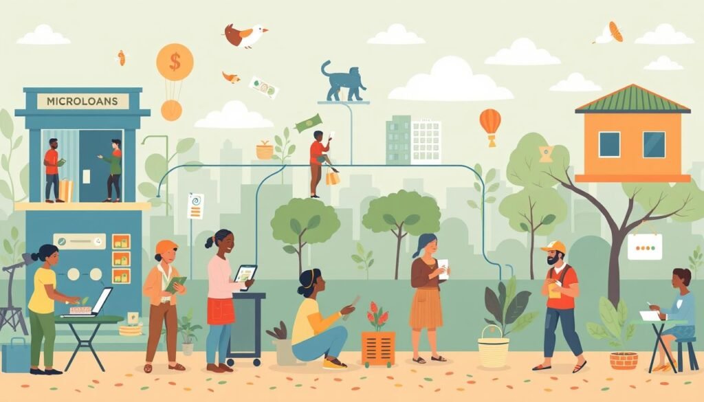 生成關於民間小額貸款管道的圖片